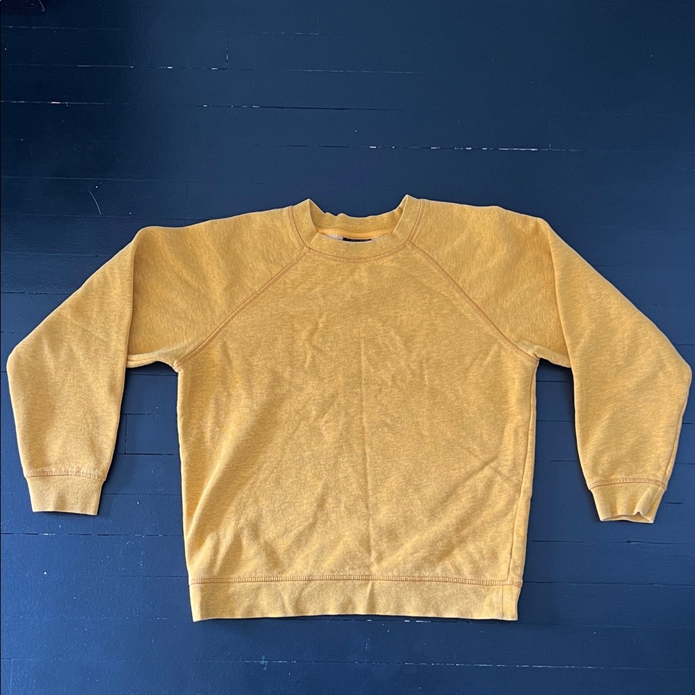 Top Shop Women’s Mustard Crewneck Sweatshirt - Casual Everyday